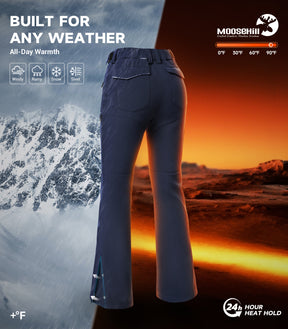 Women's Snow Ski Fleece lined Pants - SnowVenture W050