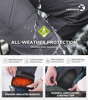 Women's Snow Ski Fleece lined Pants - SnowVenture W053