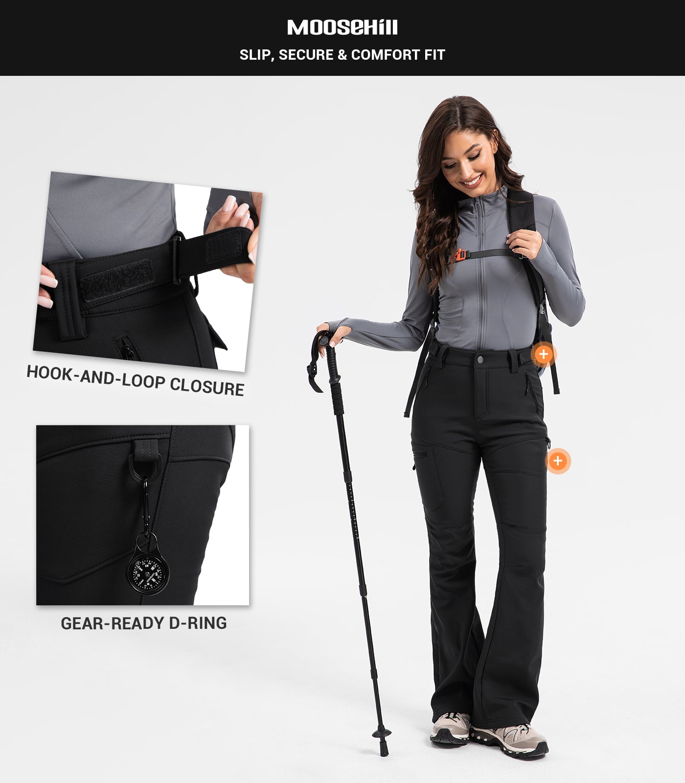 Women's Snow Ski Fleece lined Pants - SnowVenture W050