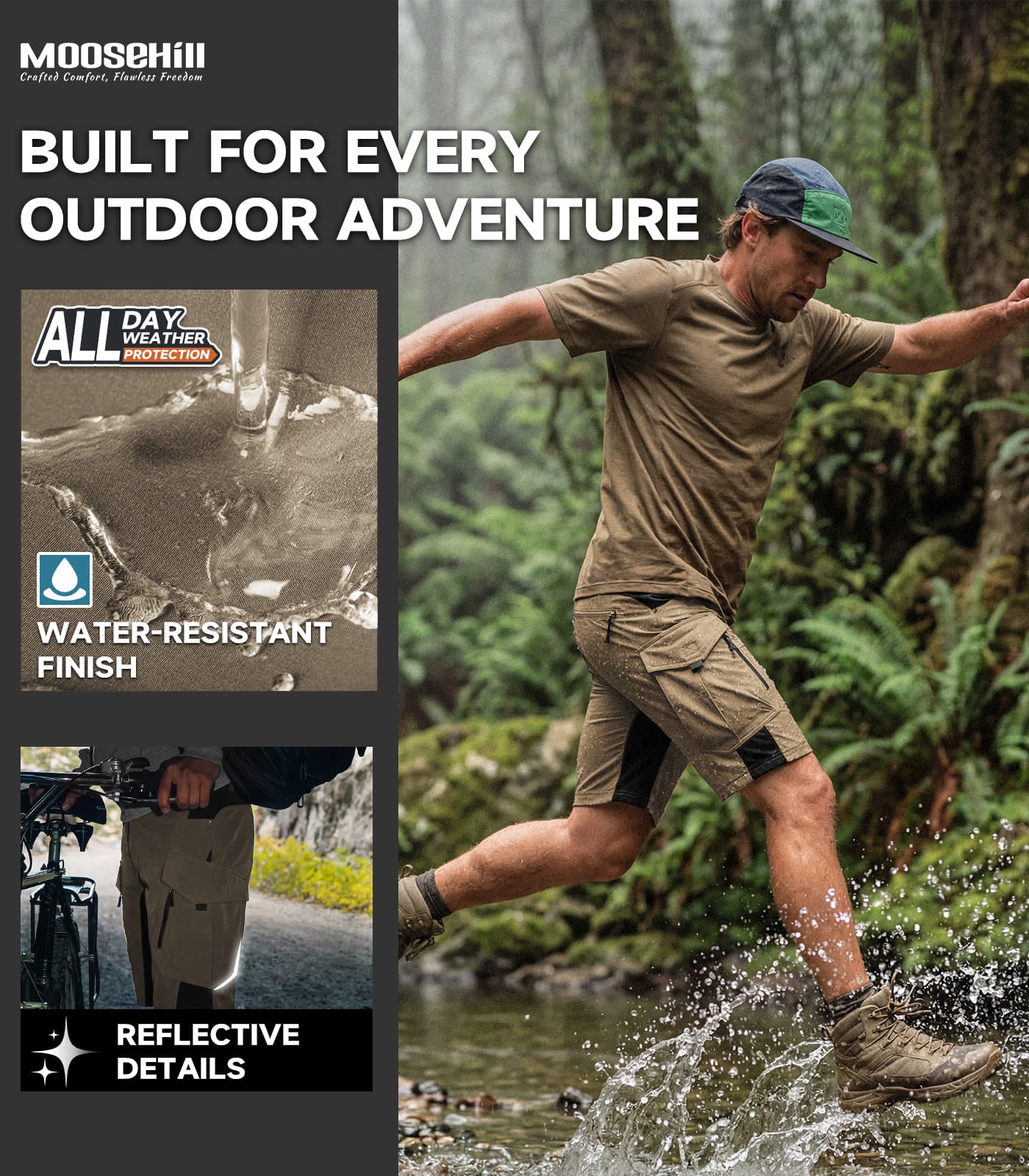Men's Cargo Hiking Shorts - TrailPioneer M066
