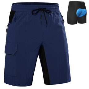 Men's Padded Mountain Bike Shorts - High Mobility, Multi-Use, Durable Design for Optimal Cycling Comfort