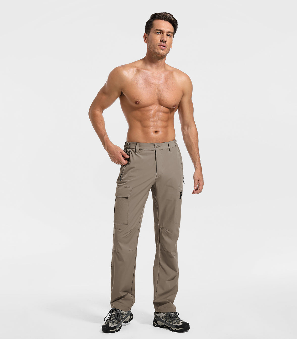 Pantaloni Softshell Da Uomo DLX, Modello Rogers. Resistenti All'acqua, Antivento, Traspiranti. Per Trekking E Campeggio. Taglia Regolare.