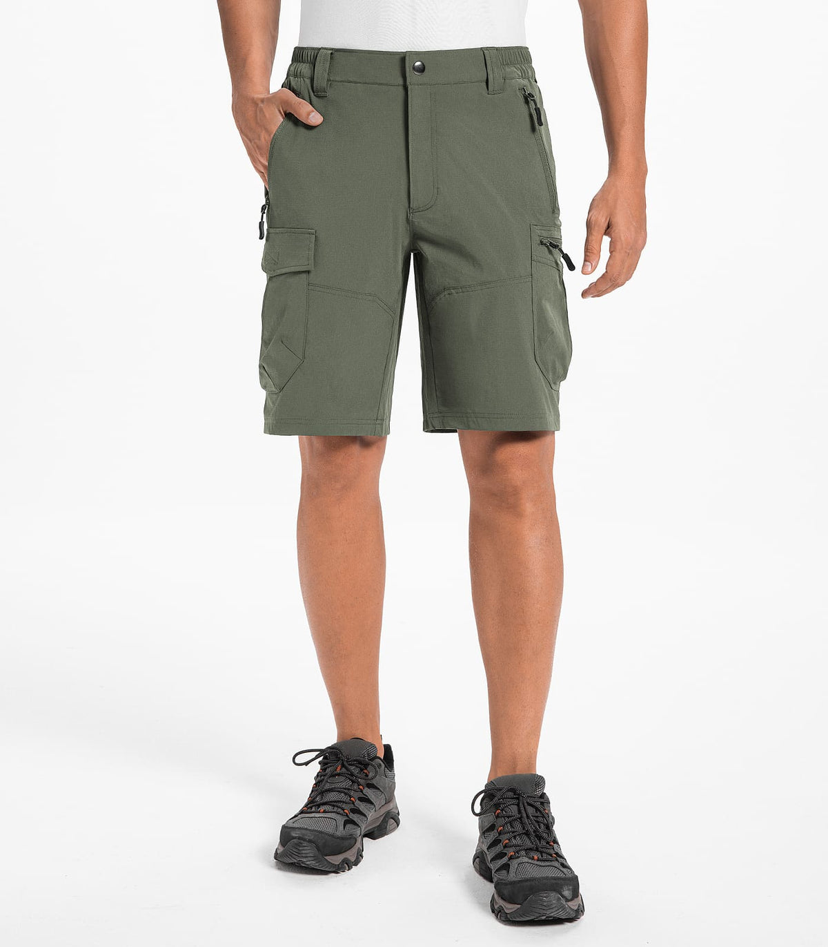 Men's Outdoor Quick Dry Lightweight Stretchy Shorts for Hiking #Color_sage