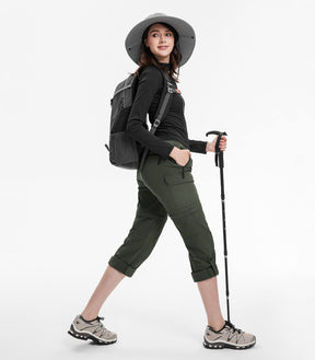 Women's Convertible Hiking Pants Quick Dry Zip-Off Cargo - HikerFlex W024