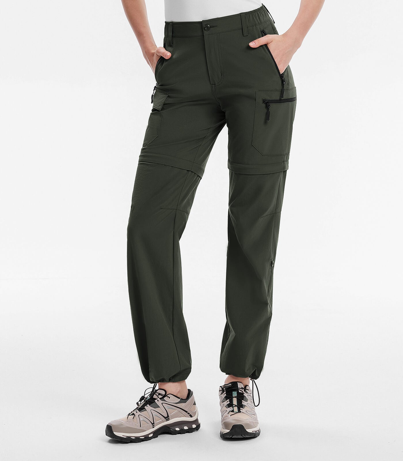 Women's Convertible Hiking Pants Quick Dry Zip-Off Cargo - HikerFlex W024