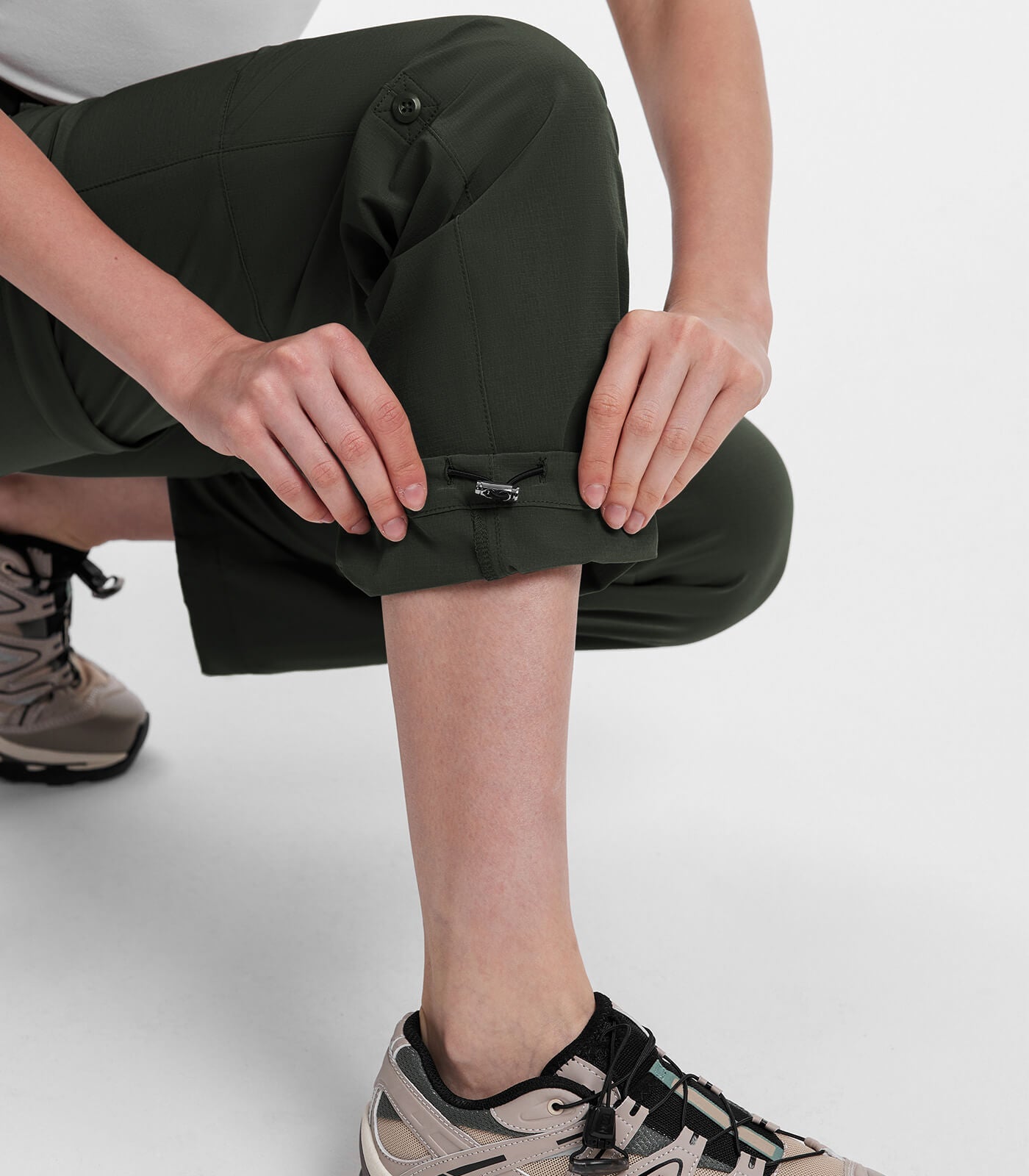 Women's Convertible Hiking Pants Quick Dry Zip-Off Cargo - HikerFlex W024