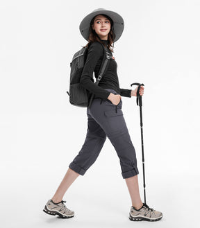 Women's Convertible Hiking Pants Quick Dry Zip-Off Cargo - HikerFlex W024