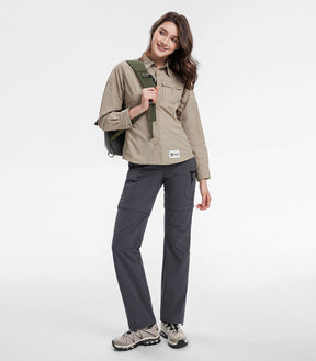 Women's Convertible Hiking Pants Quick Dry Zip-Off Cargo - HikerFlex W024