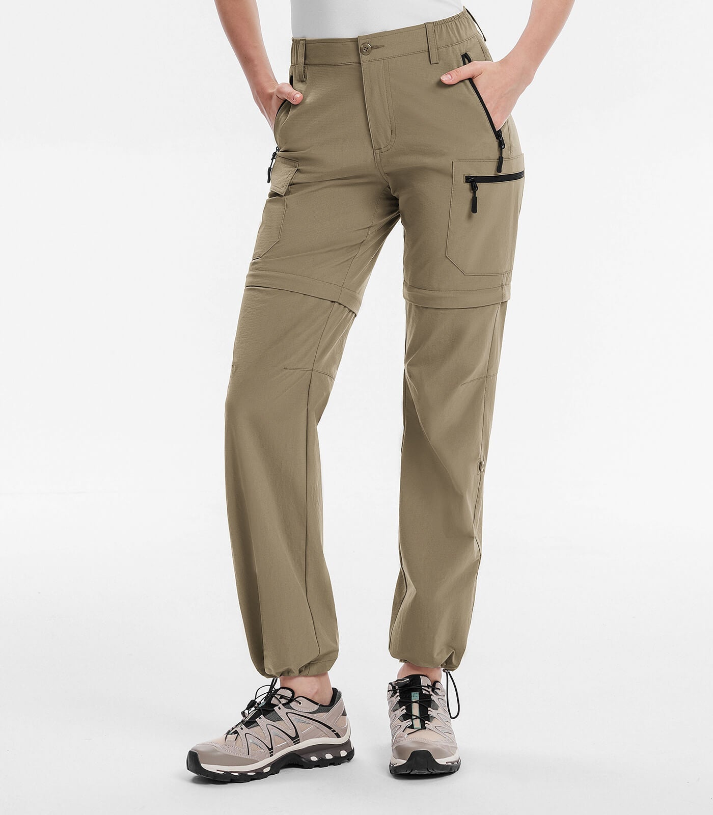 Women's Convertible Hiking Pants Quick Dry Zip-Off Cargo - HikerFlex W024