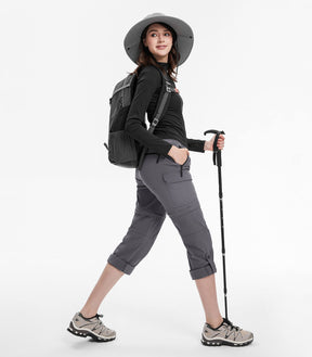 Women's Convertible Hiking Pants Quick Dry Zip-Off Cargo - HikerFlex W024