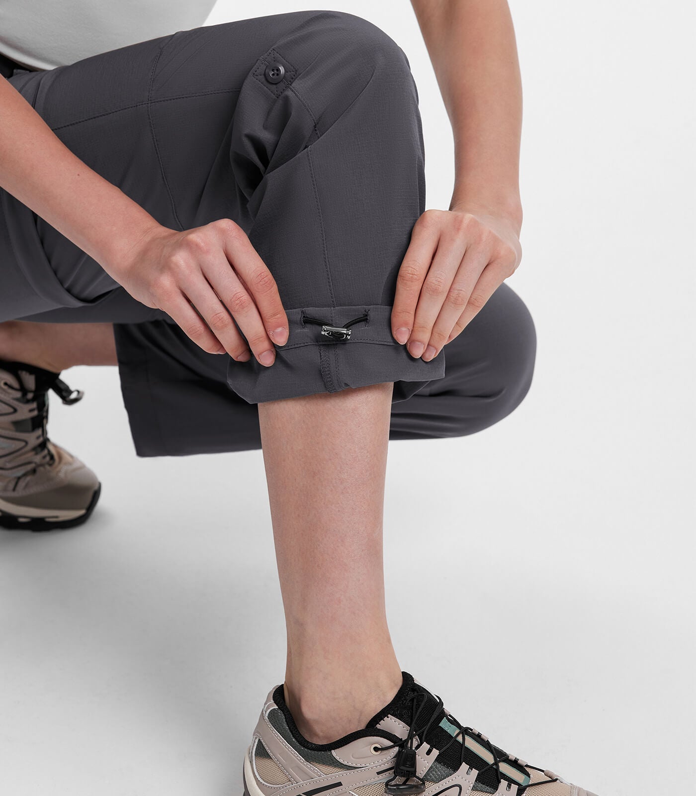 Women's Convertible Hiking Pants Quick Dry Zip-Off Cargo - HikerFlex W024