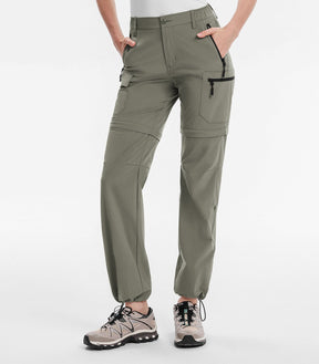 Women's Convertible Hiking Pants Quick Dry Zip-Off Cargo - HikerFlex W024