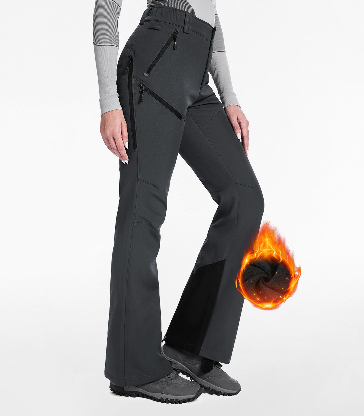 Women's Snow Ski Pants Fleece Lined Waterproof - SnowVenture W048