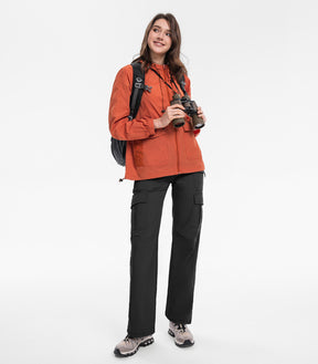 Women's Cargo Hiking Pants / High-Waisted & Lightweight - HikerFlex W038