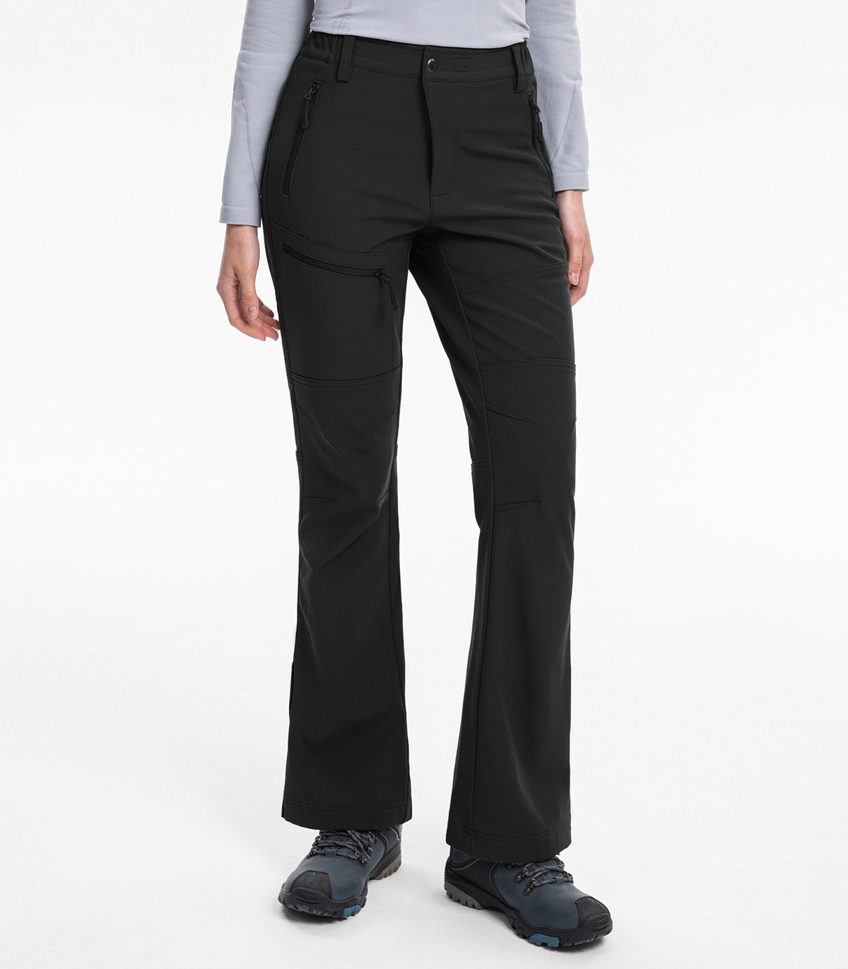 Women's Snow Ski Pants #Color_black