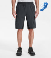 Men's Padded Mountain Bike Shorts #Color_Black + Dark Grey