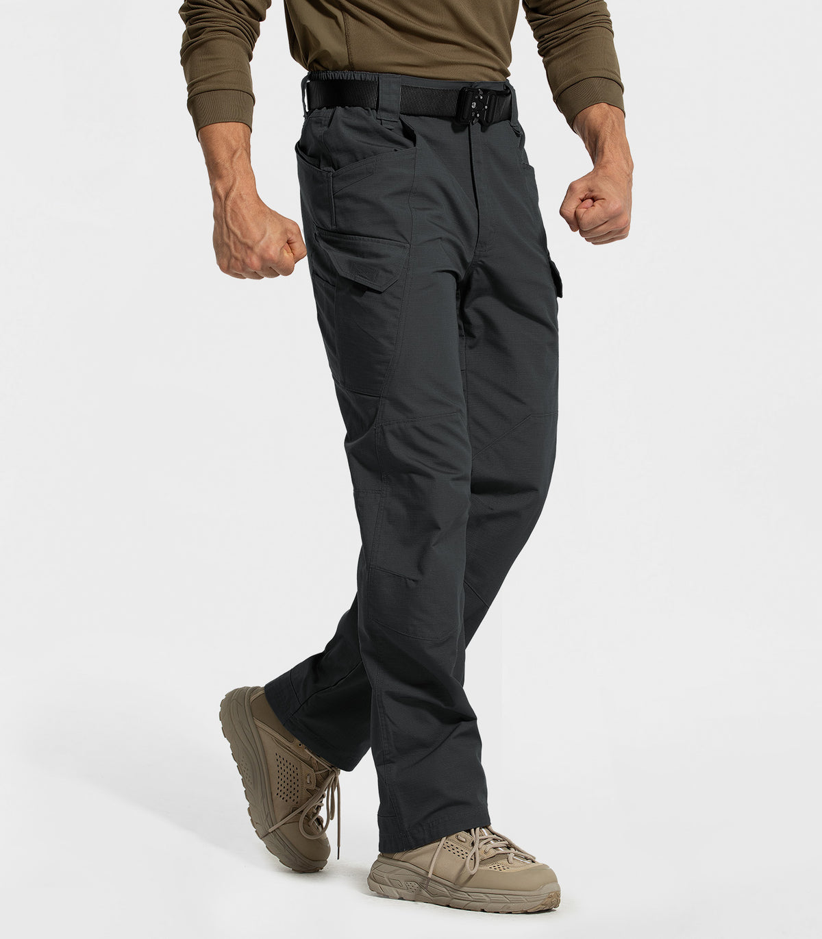 Men's Cargo Tactical Pants #Color_Black