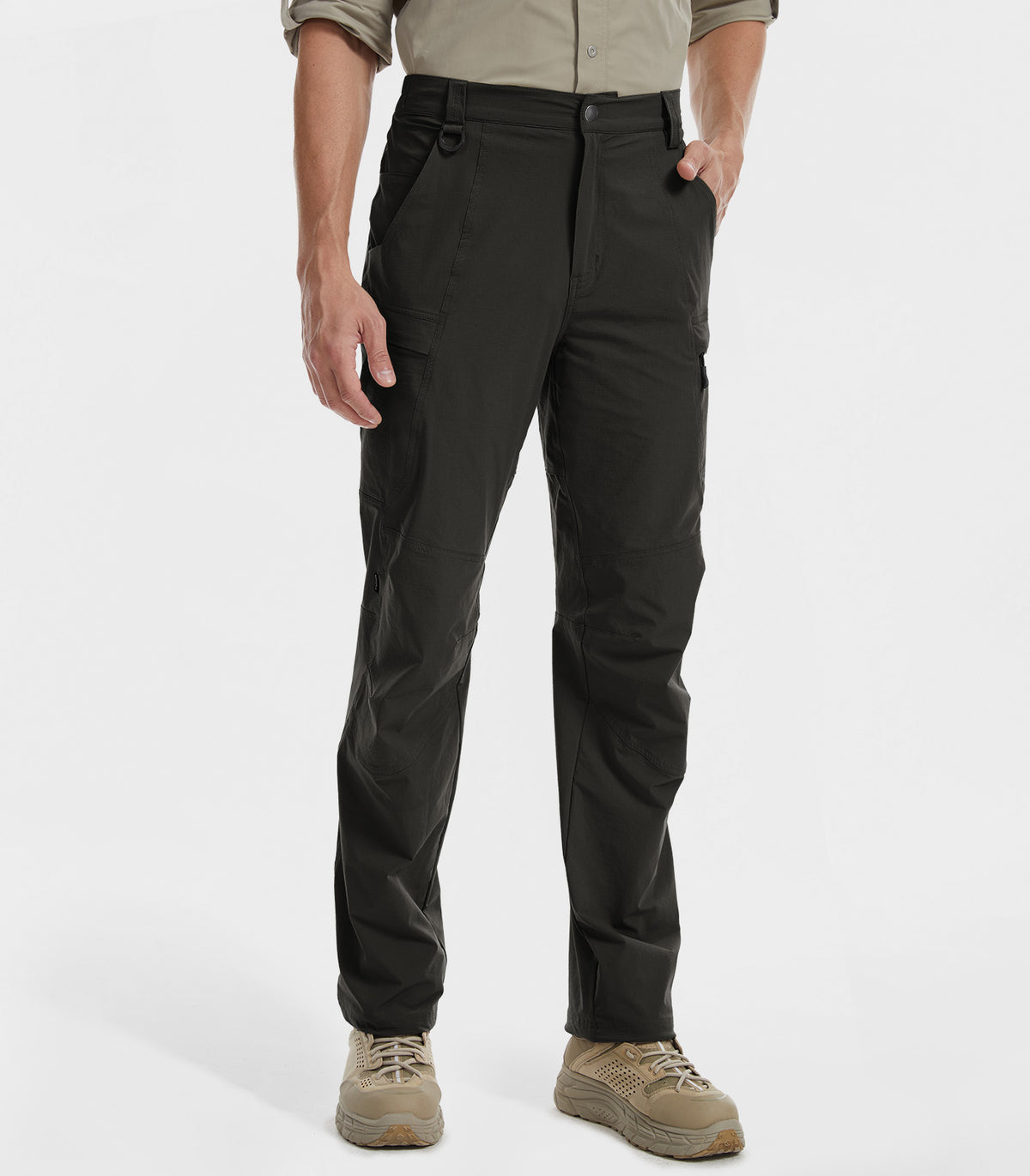 Moosehill Men's Hiking Cargo Pants #Color_Black