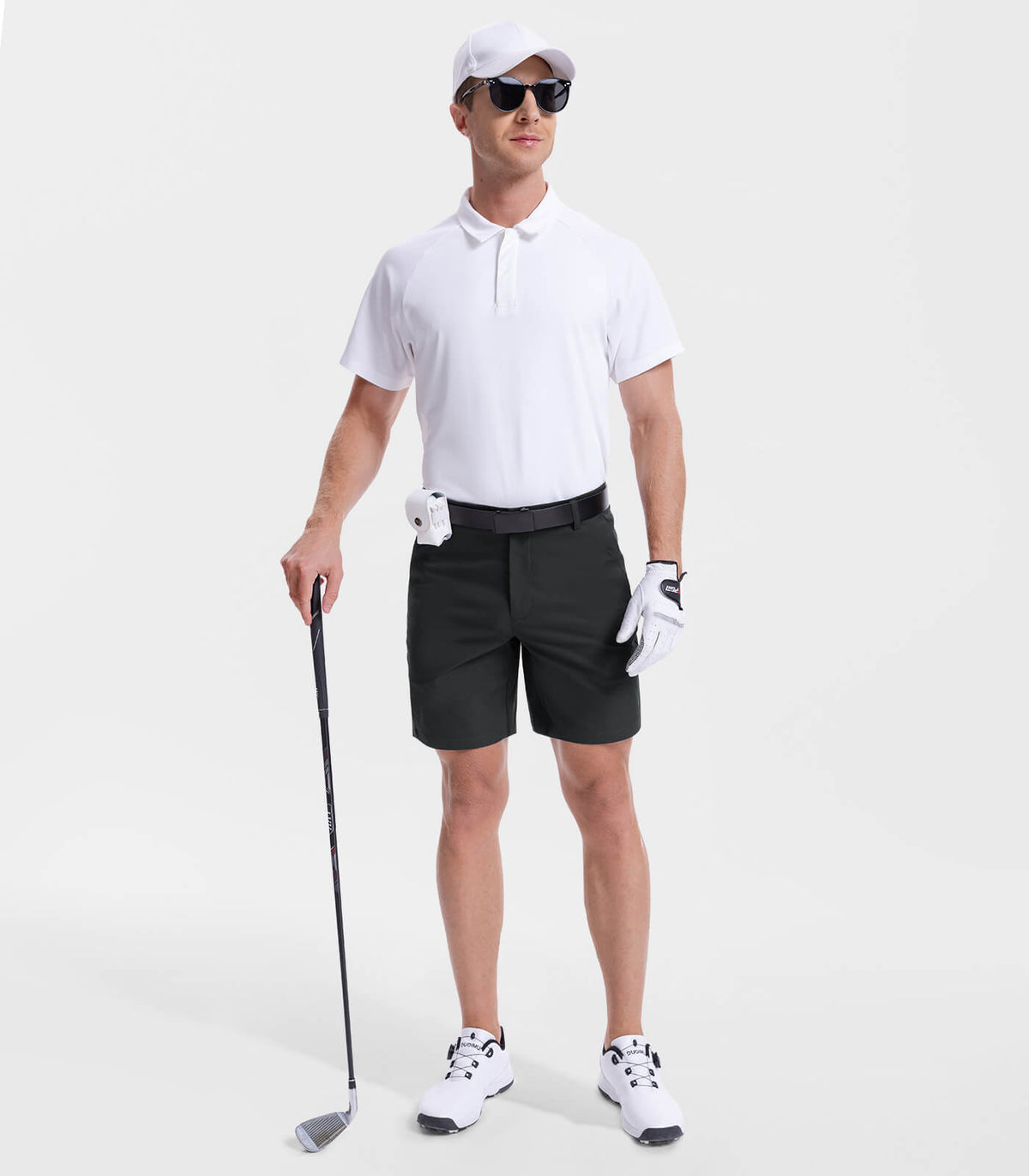 Moosehill Men's Golf Shorts #Color_7"- Black