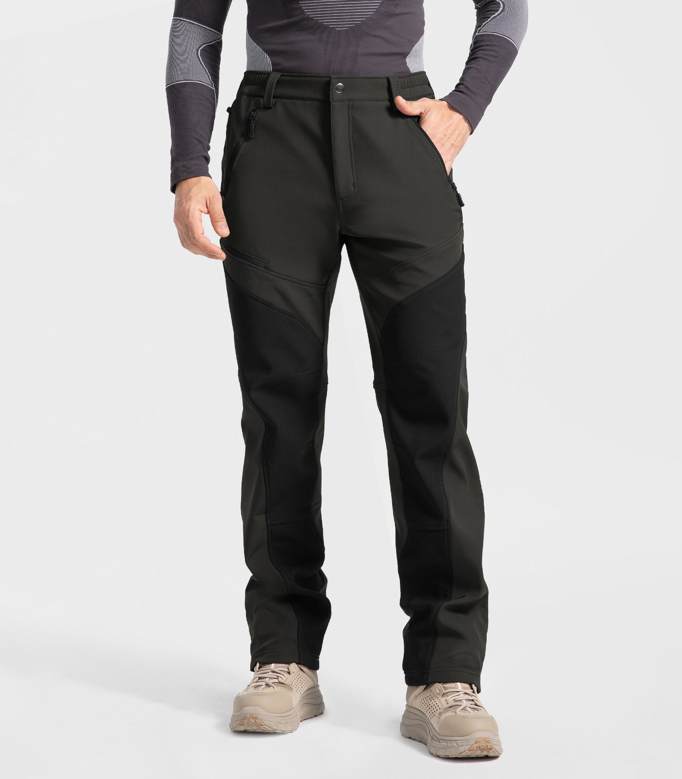 Men's Snow Ski Fleece lined Pants - SnowVenture M055