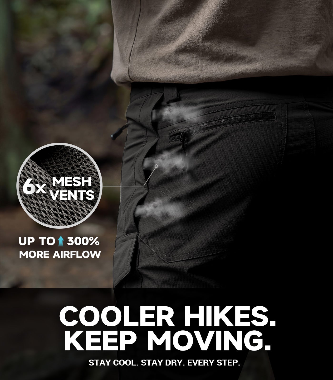 Men's Hiking Pants Lightweight Quick Dry - HikerFlex M045