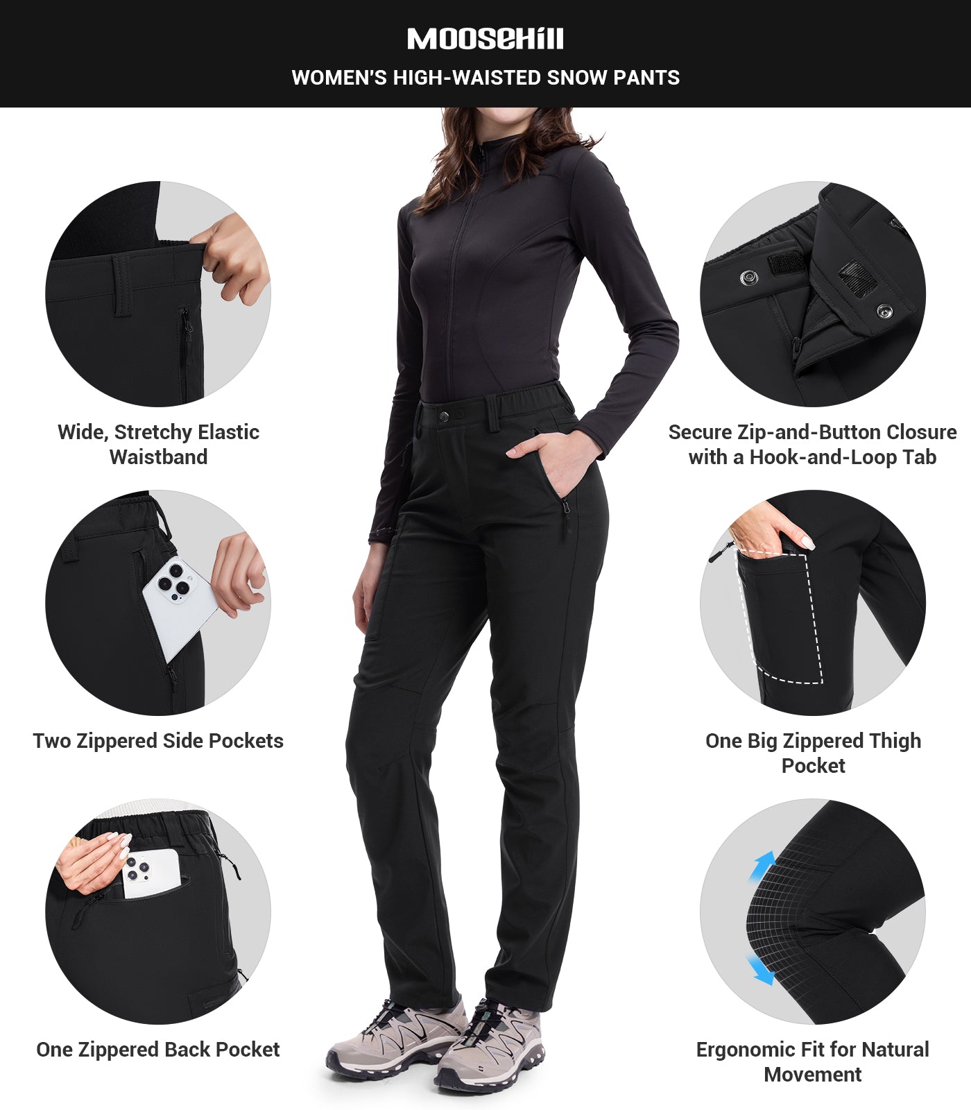 Women's Snow Ski Hiking Pants - SnowVenture W003