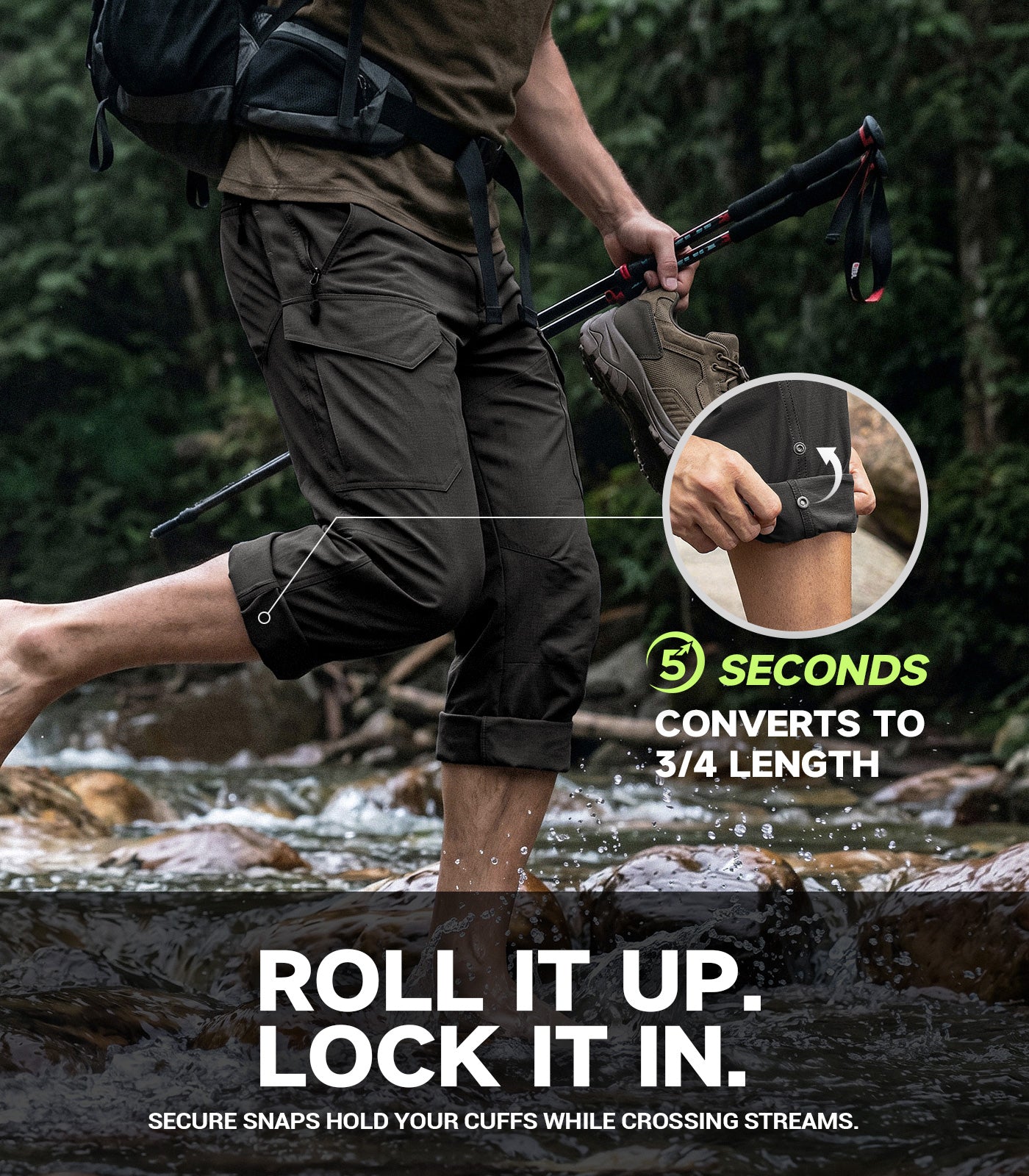 Men's Hiking Pants Lightweight Quick Dry - HikerFlex M045