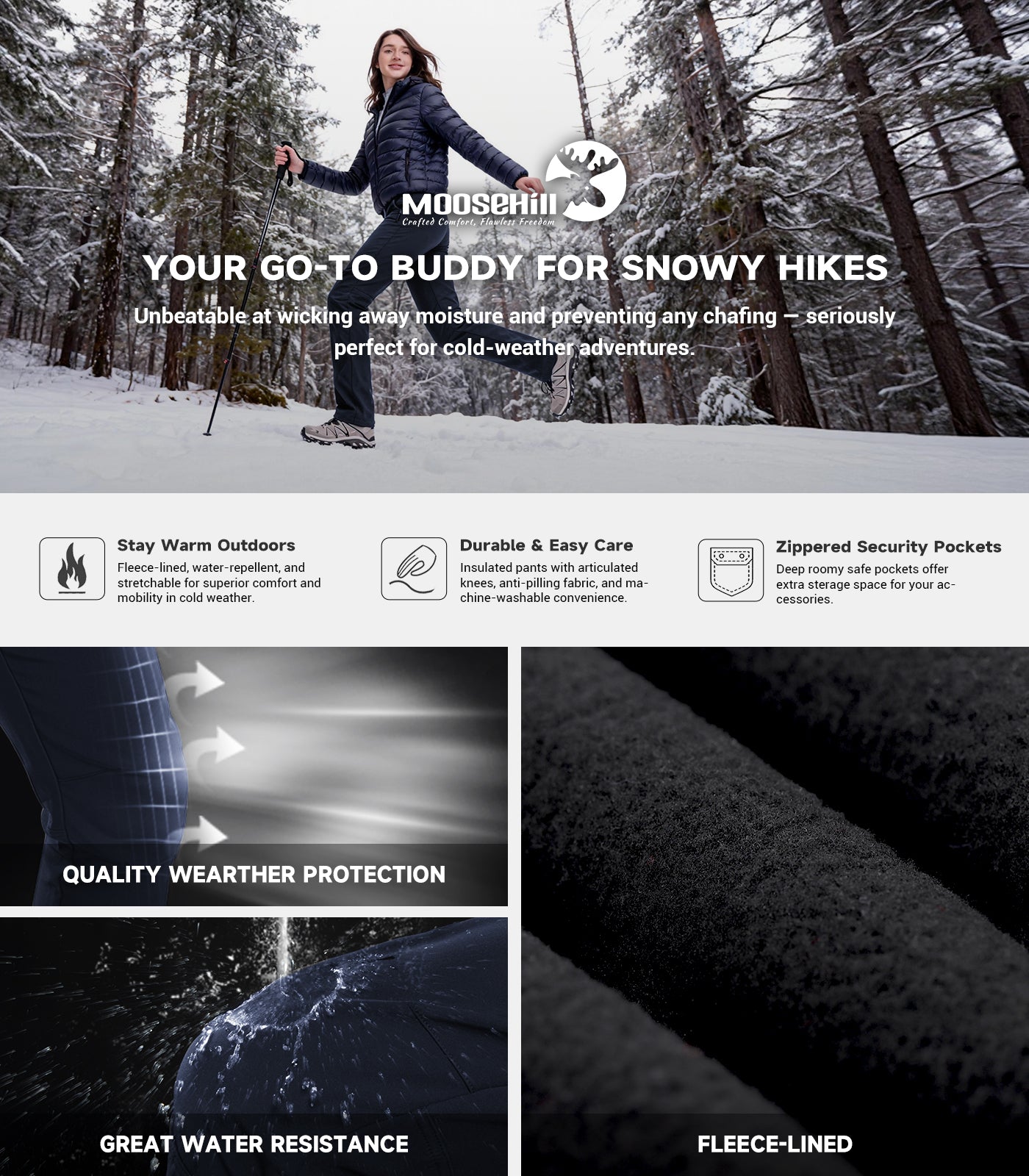 Women's Snow Ski Hiking Pants - SnowVenture W003