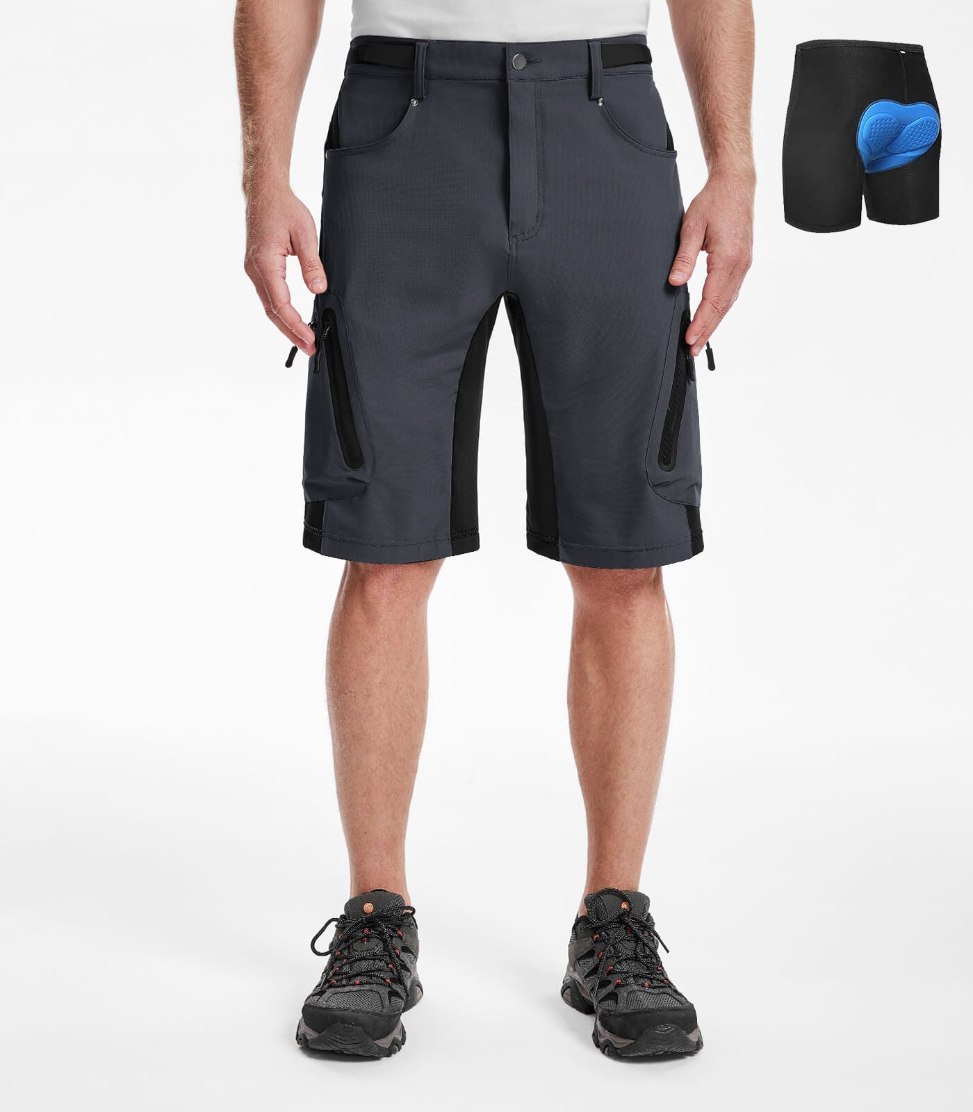 Herren 4D Gepolsterte Mountainbike-Shorts