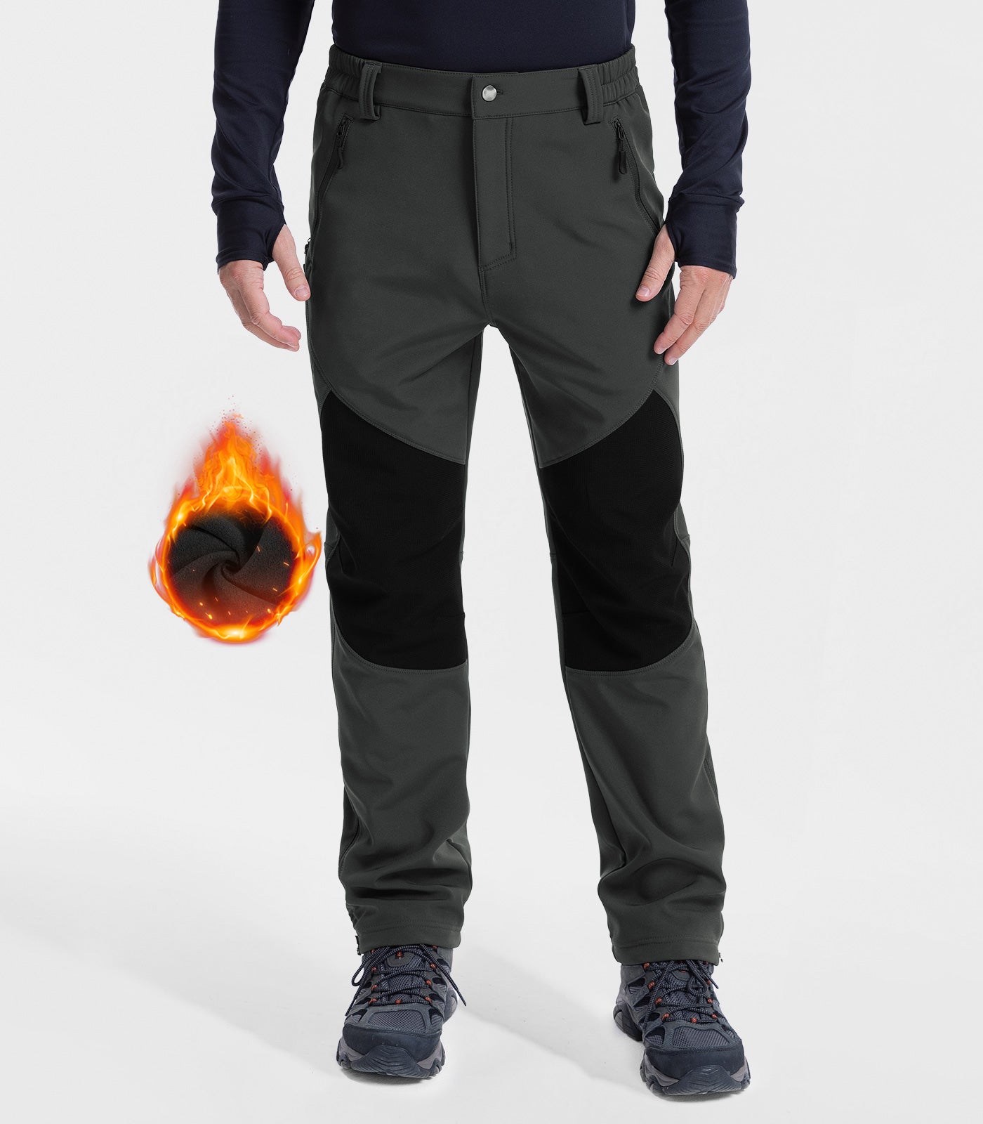 Pantalones de esquí para hombre con forro polar impermeables - SnowVenture M041