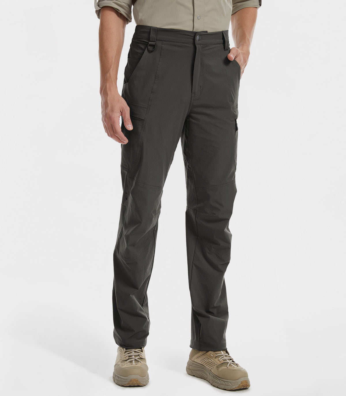 Moosehill Men's Hiking Cargo Pants #Color_Dark grey