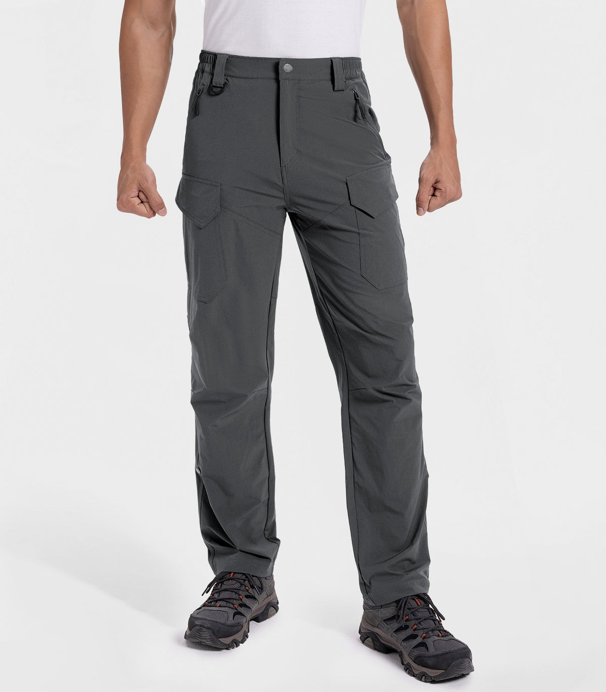 Moosehill Men's Hiking Cargo Pants #Color_Dark grey