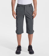 Men's 3/4 Short Bermuda Cargo Outdoor Capris #Color_Dark Grey