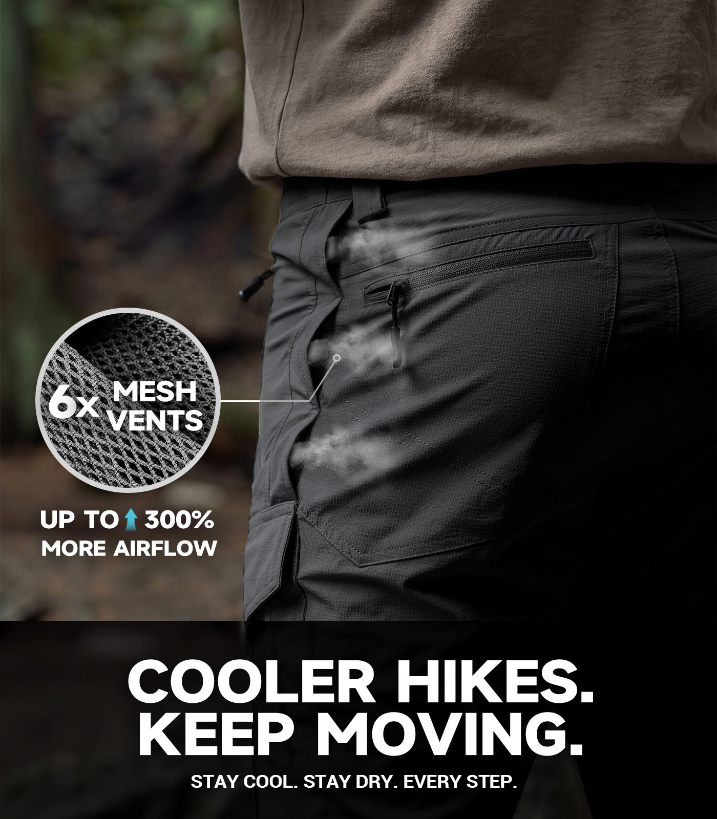 Men's Hiking Pants Lightweight Quick Dry - HikerFlex M045