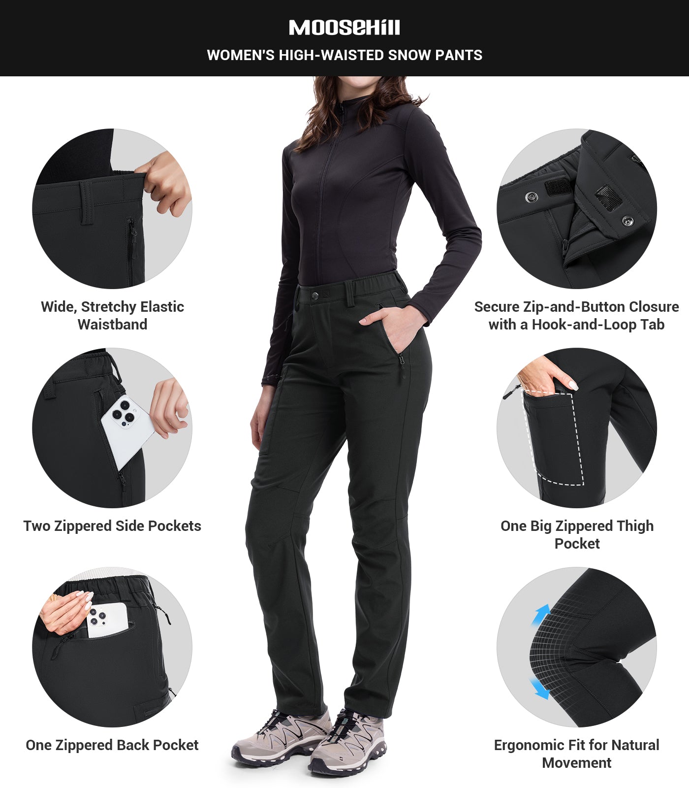 Women's Snow Ski Hiking Pants - SnowVenture W003