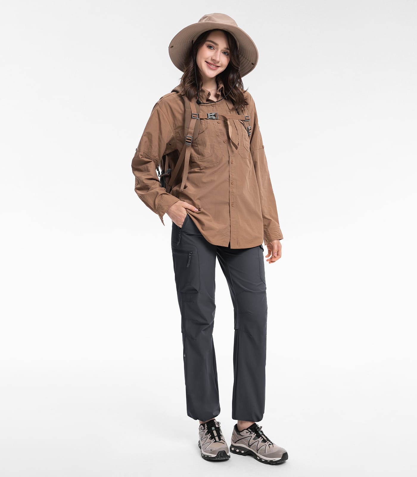 Women's Hiking Pants Lightweight Quick Dry Water Resistant - HikerFlex W023