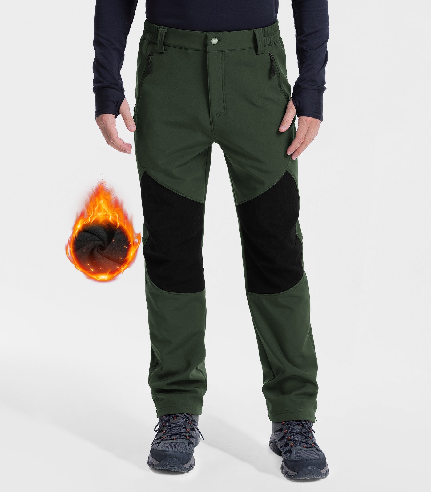 Pantalones de esquí para hombre con forro polar impermeables - SnowVenture M041