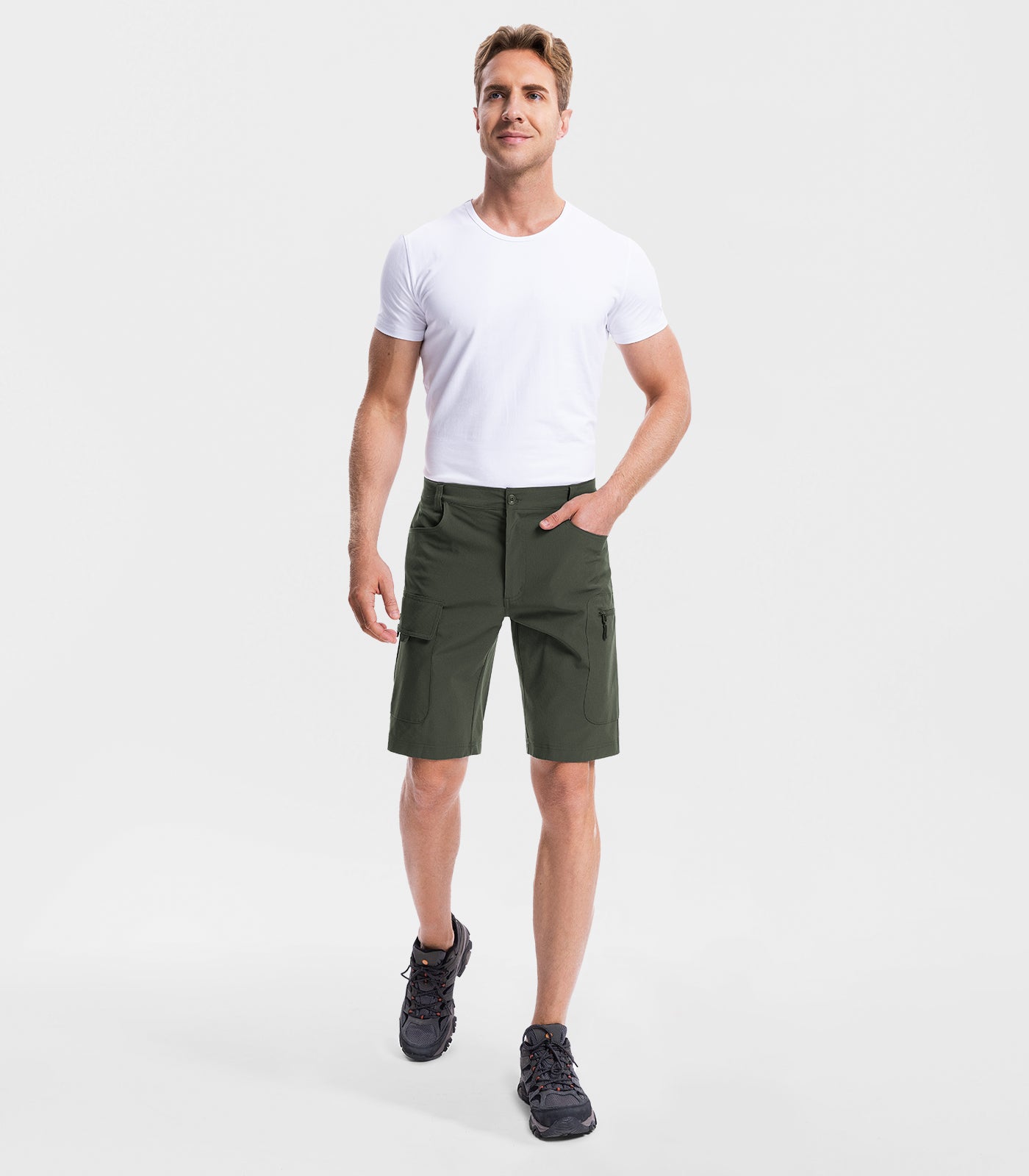 Men's Cargo Hiking Shorts Lightweight Water Resistant - TrailPioneer M026