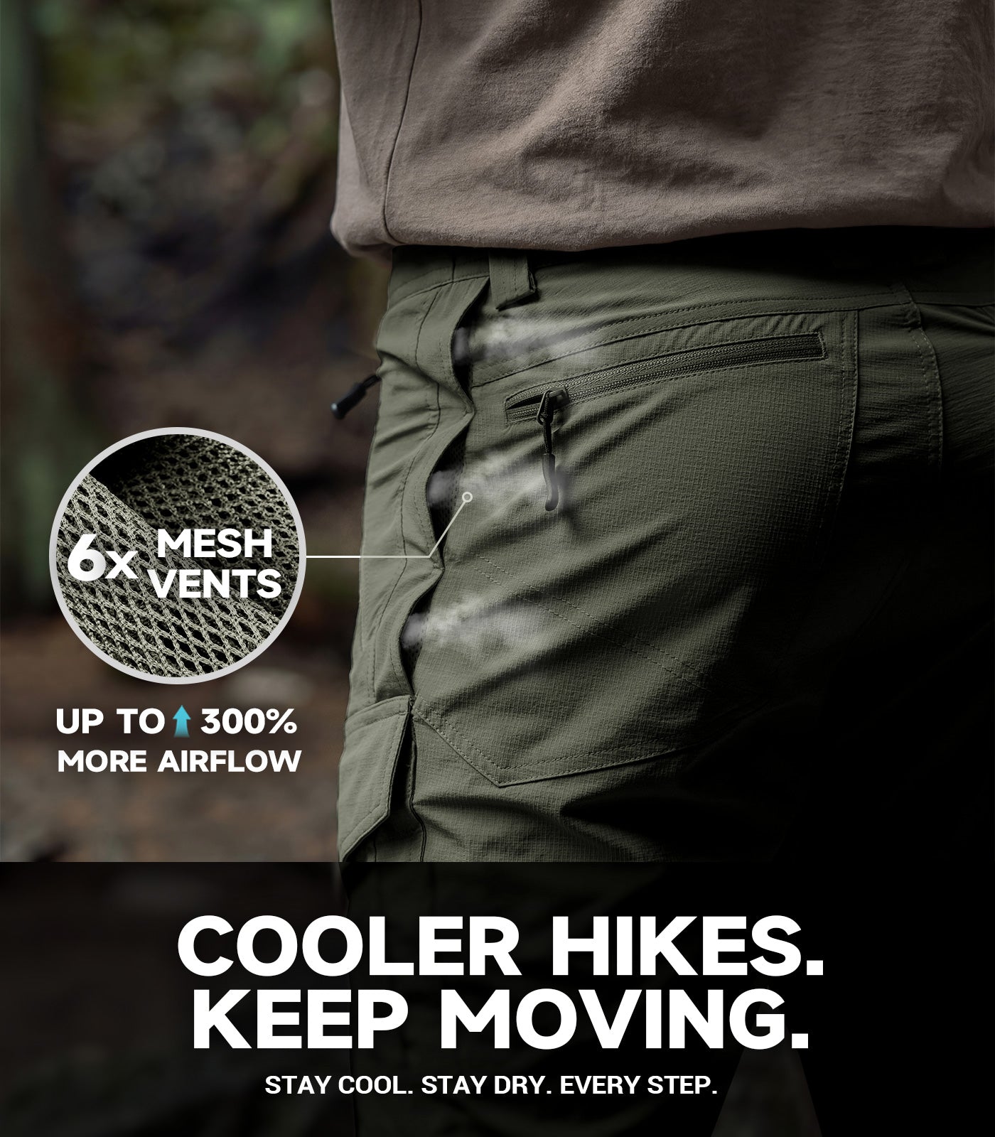 Men's Hiking Pants Lightweight Quick Dry - HikerFlex M045