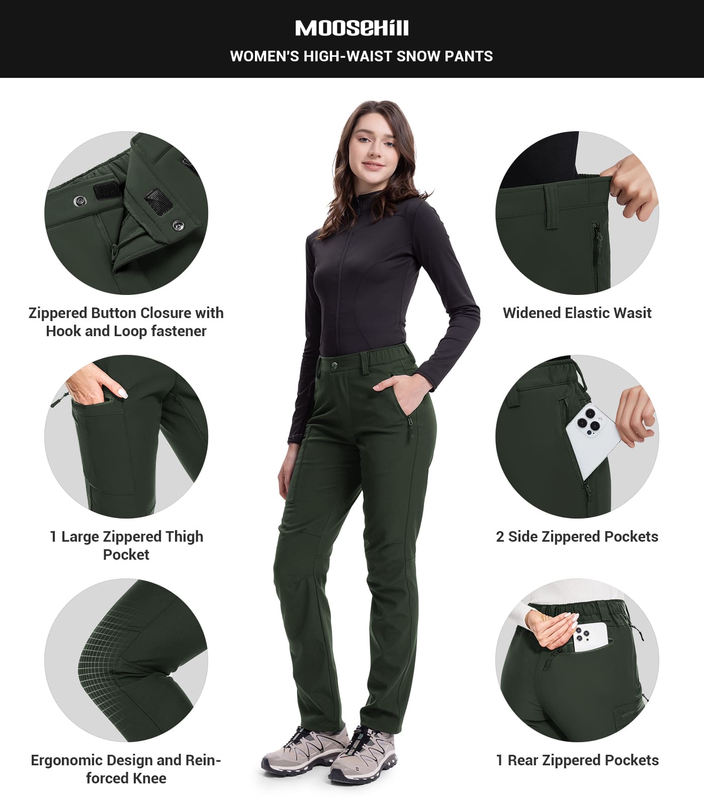 Women's Snow Ski Hiking Pants - SnowVenture W003