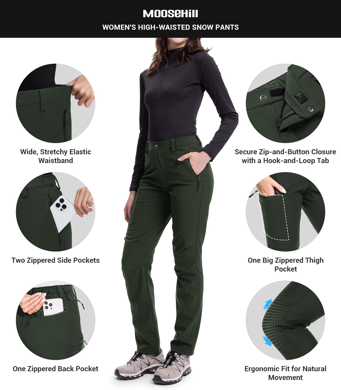 Women's Snow Ski Hiking Pants - SnowVenture W003