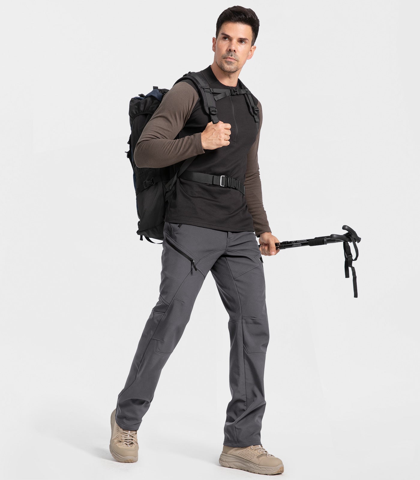 Men's Snow Ski Fleece lined Pants - SnowVenture M054