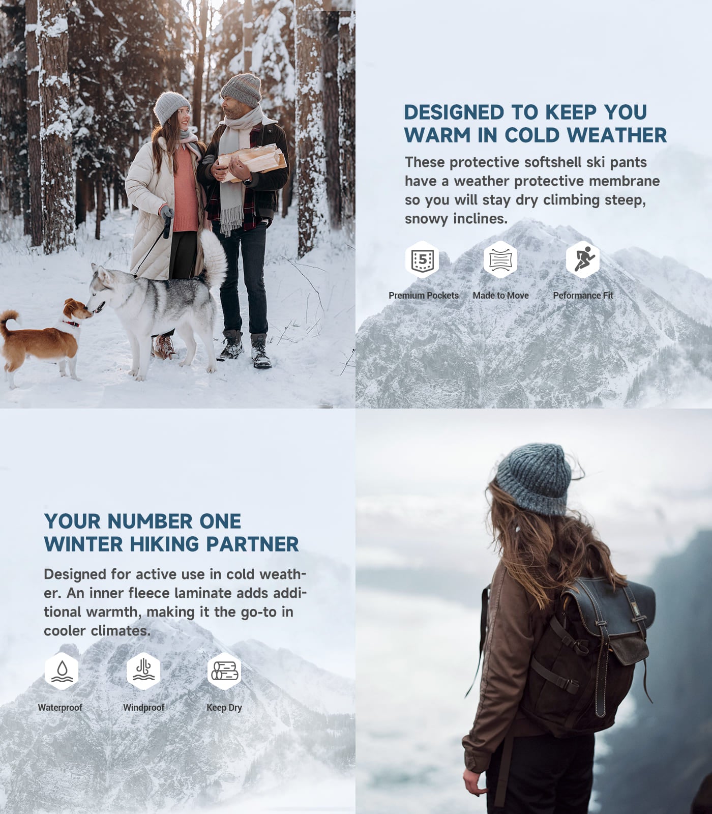 Women's Snow Ski Hiking Pants - SnowVenture W003