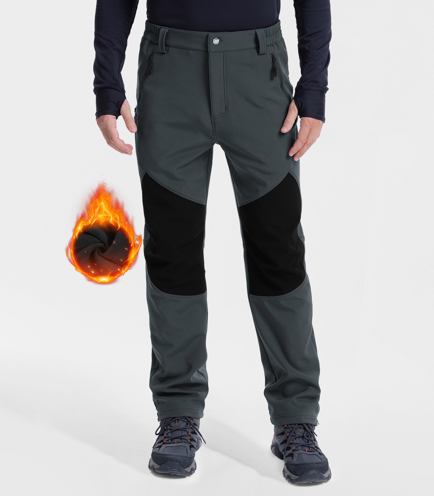 Pantalones de esquí para hombre con forro polar impermeables - SnowVenture M041