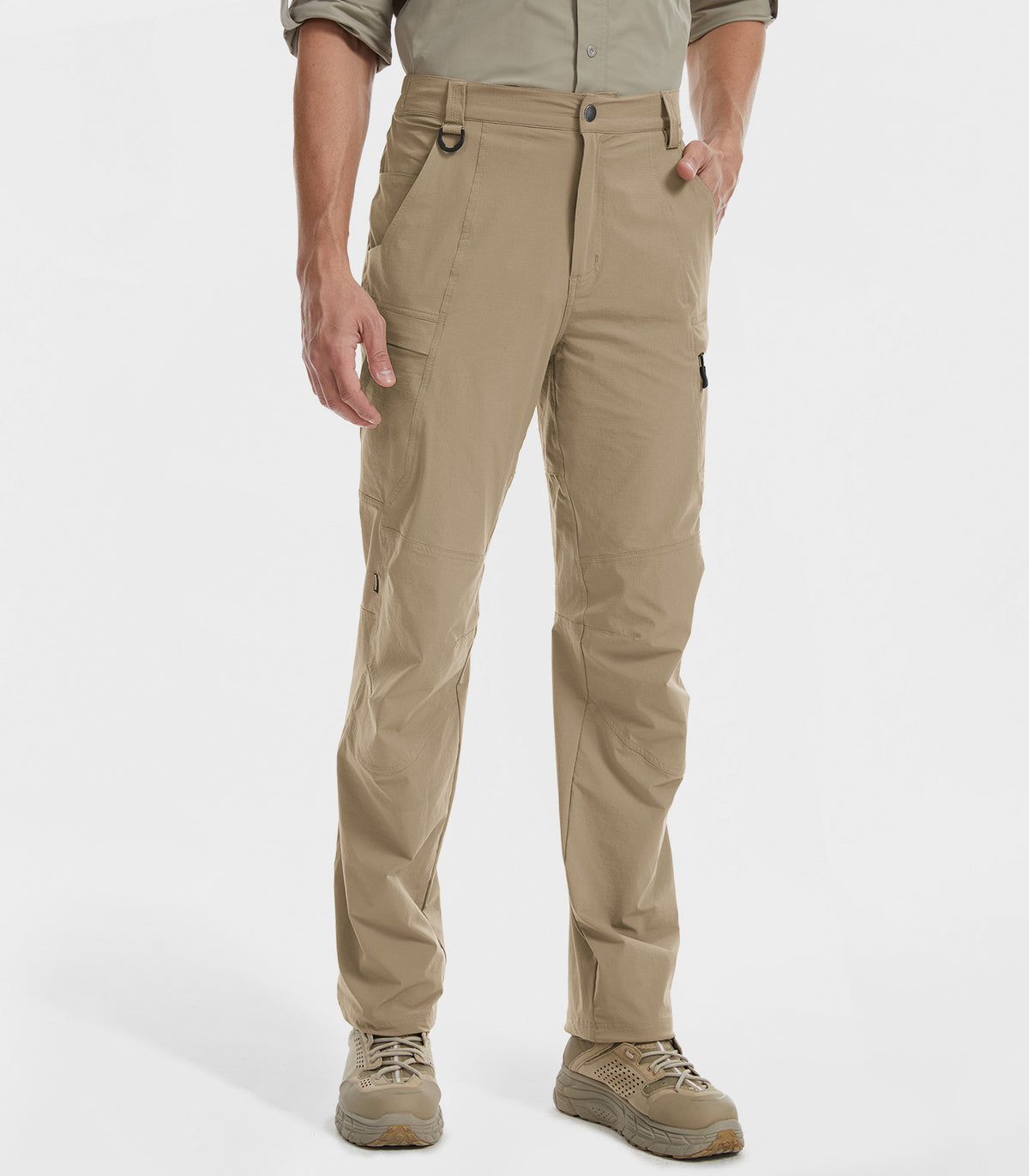 Moosehill Men's Hiking Cargo Pants #Color_Dark Khaki