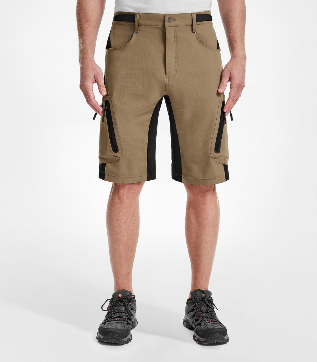 Men's Hiking Cargo Shorts #Color_khaki