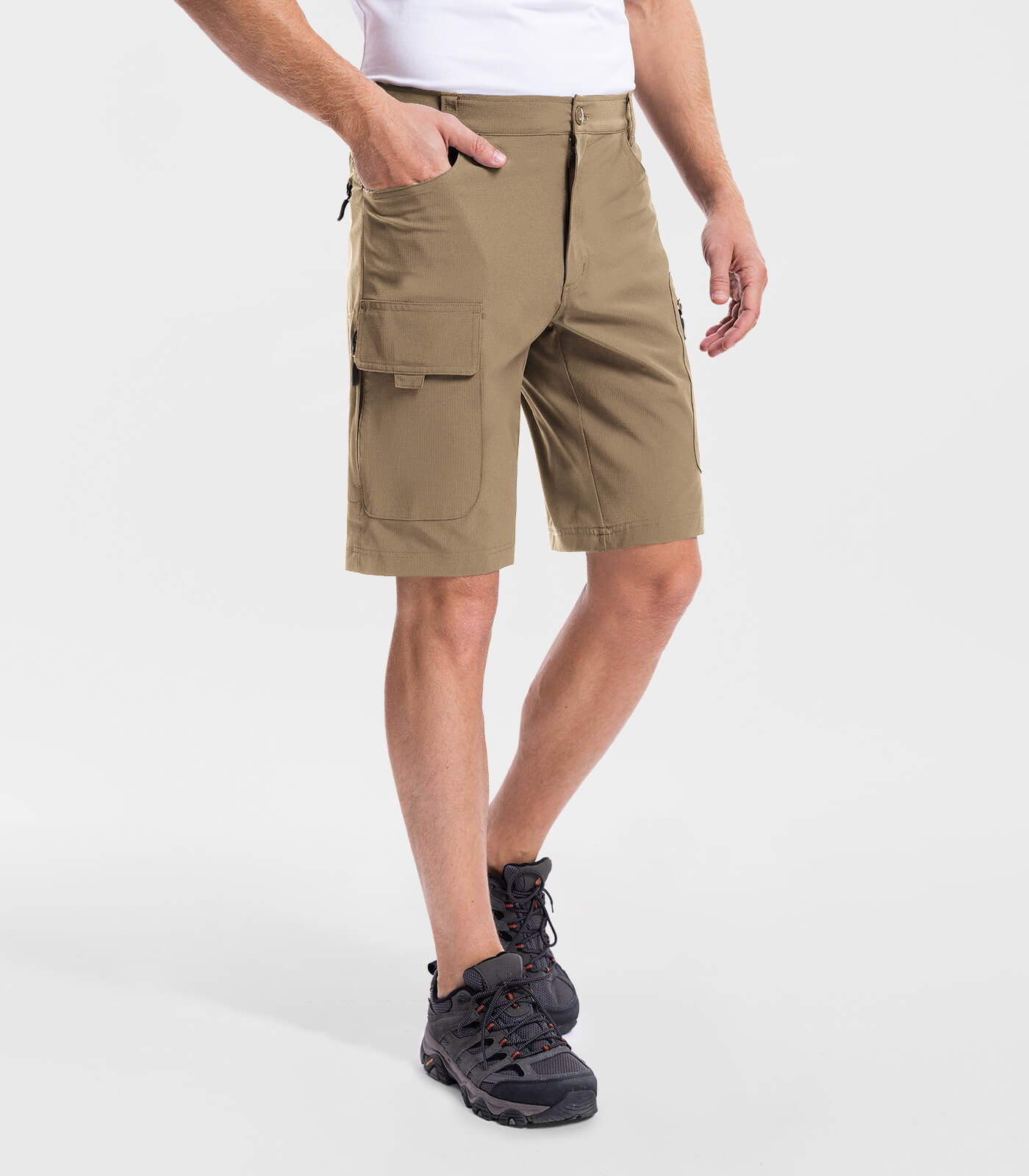Men's Cargo Hiking Shorts Lightweight Water Resistant - TrailPioneer M026