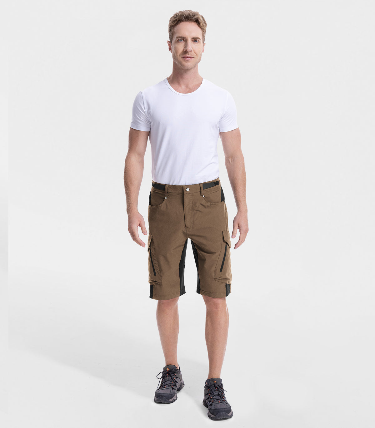 Men's Outdoor Quick Dry Lightweight Stretchy Shorts for Hiking #Color_khaki
