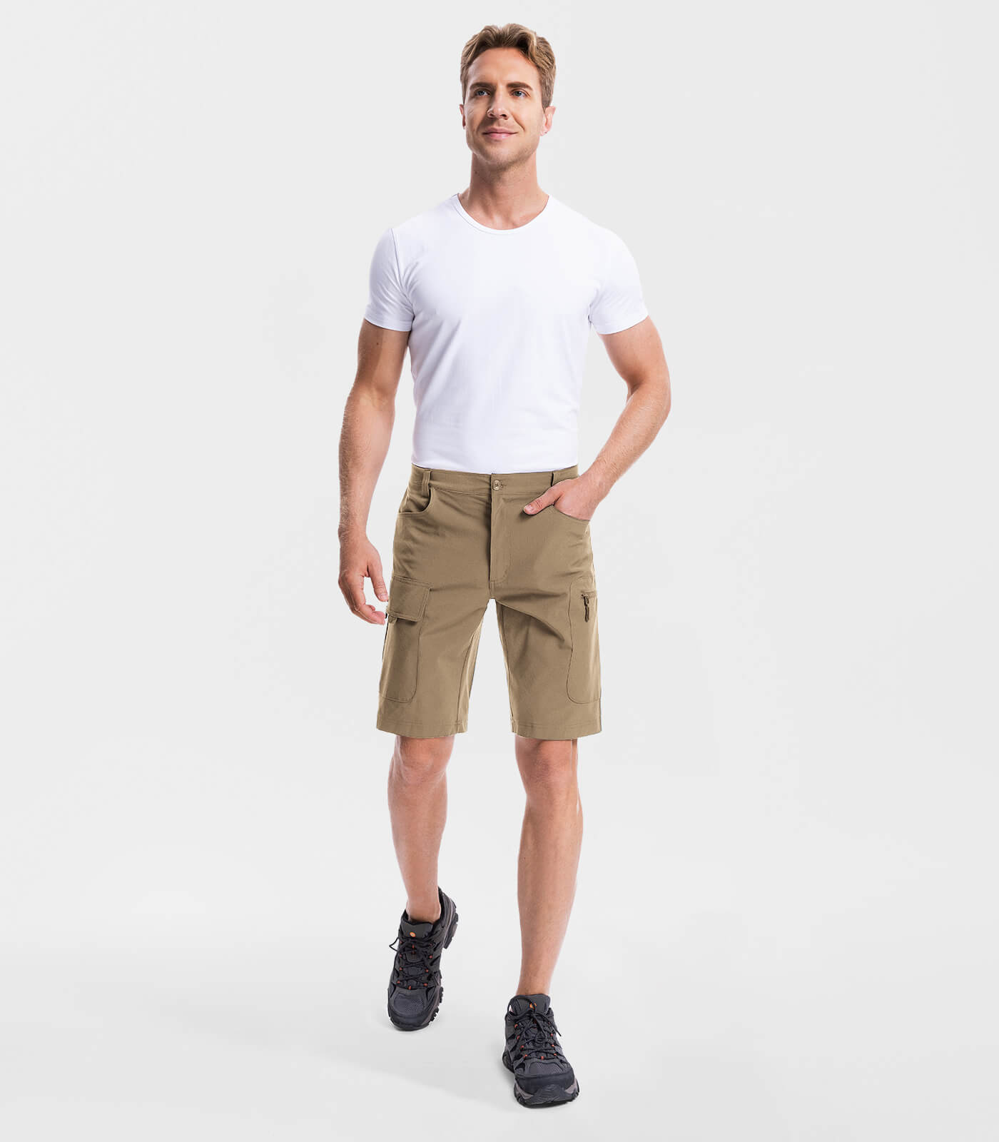 Men's Cargo Hiking Shorts Lightweight Water Resistant - TrailPioneer M026