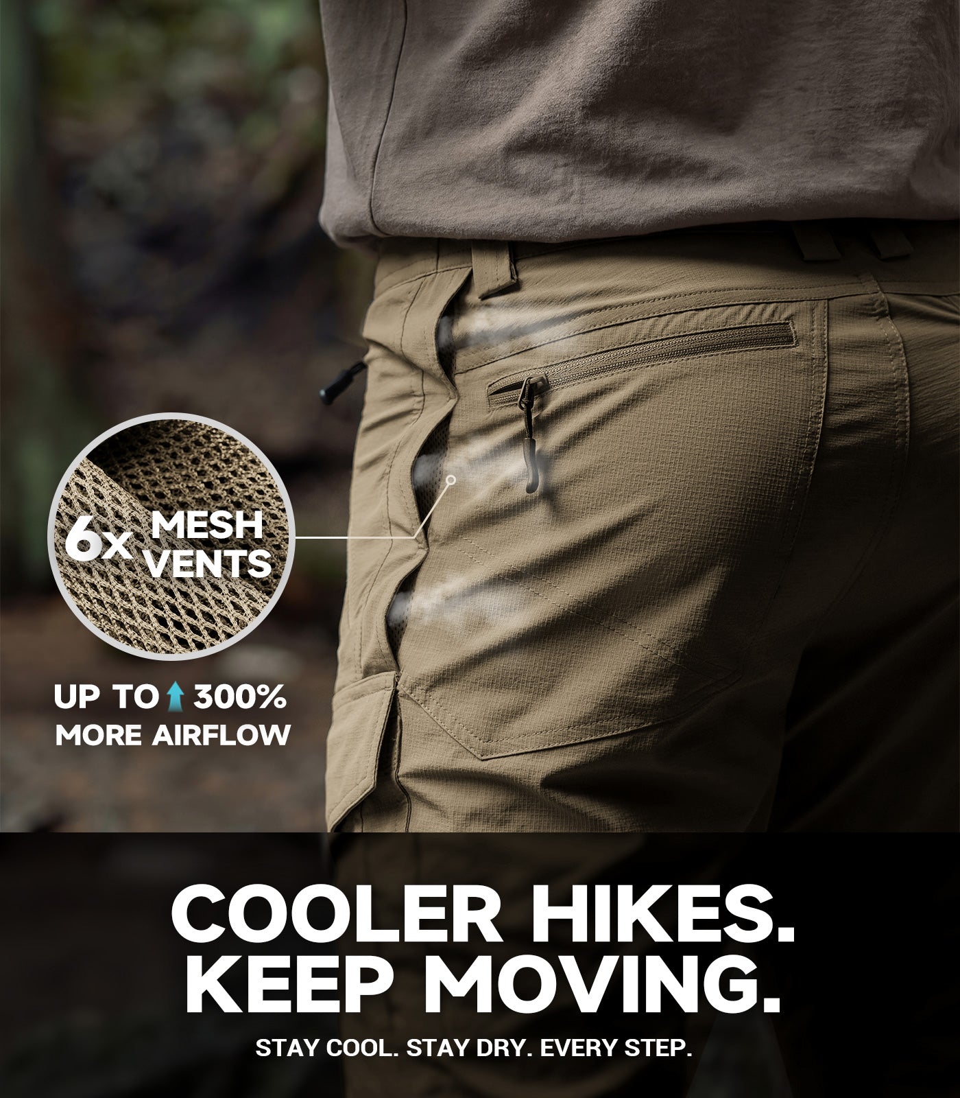 Men's Hiking Pants Lightweight Quick Dry - HikerFlex M045